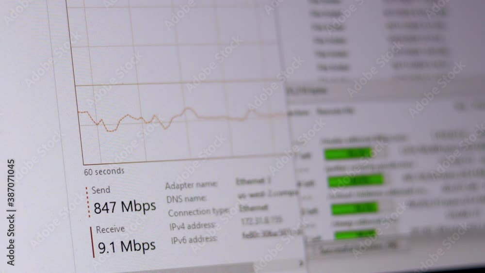 Poster uploading or downloading files on a high speed gigabit internet connection.