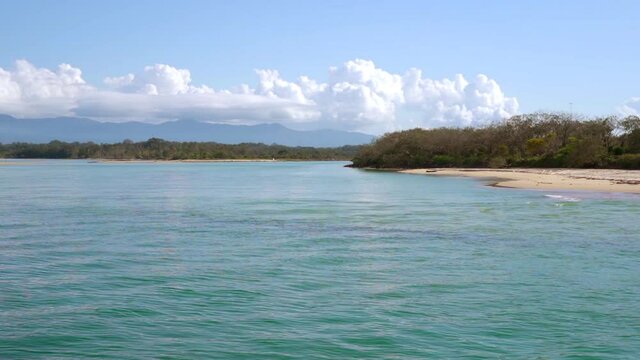 Urunga boardwalk beach view in New South Wales in Australia
