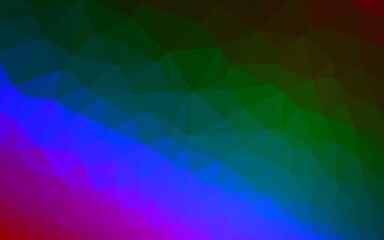 Obraz premium Dark Multicolor, Rainbow vector blurry triangle pattern.
