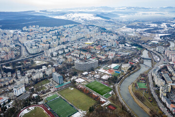 Fototapeta na wymiar Aerial urban landscape