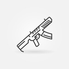 Shotgun vector concept icon or symbol in thin line style