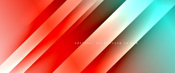 Obraz premium Fluid gradients with dynamic diagonal lines abstract background. Bright colors with dynamic light and shadow effects. Vector wallpaper or poster