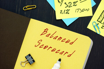 Business concept about Balanced Scorecard with phrase on the sheet.