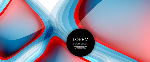 Circles and bubbles abstract background. Fluid liquid round shapes for web banner, app or poster