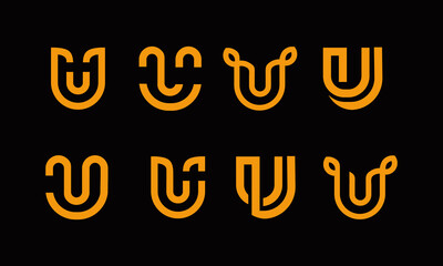 logo letter u collection
