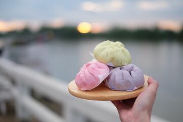 delicious steam bun pork sweet