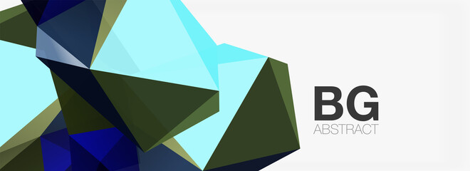 3d mosaic abstract backgrounds, low poly shape geometric design