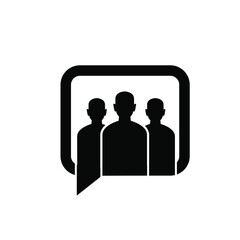 bubble chat society simple vector icon logo illustration design isolated white background