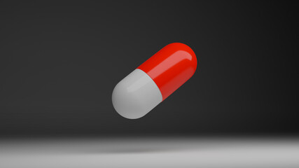 pills on white background