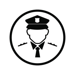 police icon on white background	