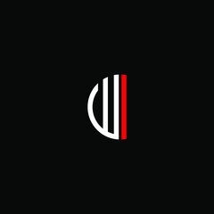 W I letter logo template design on black color background, wi monogram