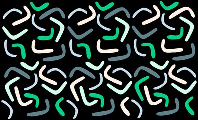 Hand drawn various shapes and doodle objects. Modern contemporary trendy illustration. . Vector illustration