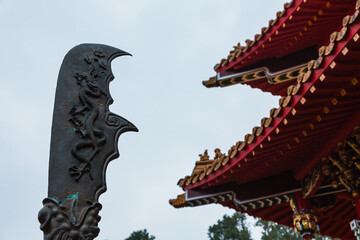台湾　日月潭の文武廟
