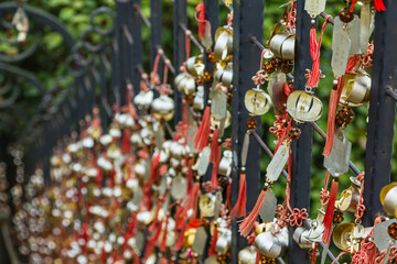 Naklejka premium 台湾 日月譚の文武廟年梯歩道 