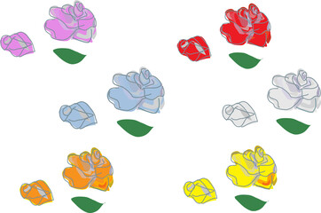 薔薇（カラー）と葉