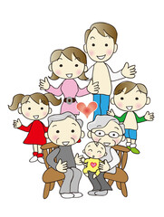 ファミリー集合（細線）