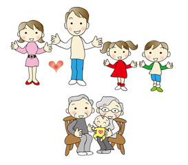 ファミリー集合ばらし（細線）