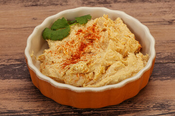 Vegan dietary cusine - humus snack