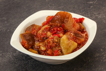 Caucasian vegan cuisine - ajapsandali with vegetables