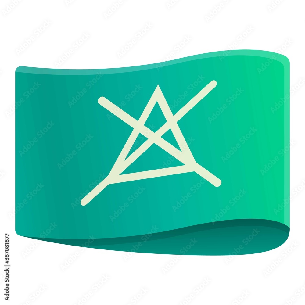 Poster do not bleach cloth label icon. cartoon of do not bleach cloth label vector icon for web design isol