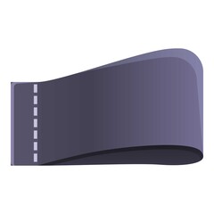 Fabric cloth label icon. Cartoon of fabric cloth label vector icon for web design isolated on white background