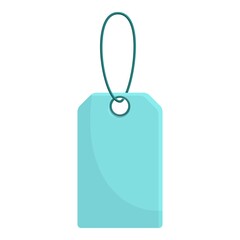 Plastic cloth label icon. Cartoon of plastic cloth label vector icon for web design isolated on white background