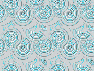Close-up graphic illustration of an abstraction. Seamless background for printing on paper or fabric.