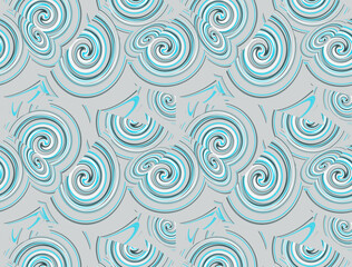 Close-up graphic illustration of an abstraction. Seamless background for printing on paper or fabric.