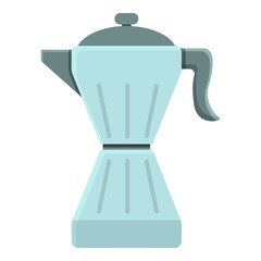 Cozy home coffee pot icon. Cartoon of cozy home coffee pot vector icon for web design isolated on white background