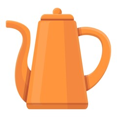 Cozy home tea pot icon. Cartoon of cozy home tea pot vector icon for web design isolated on white background