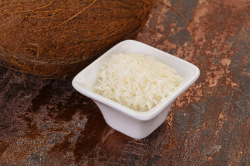 Coconut shredded chip with nut