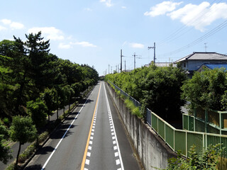 新興住宅街の道路