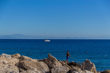 Urlaubsfeeling auf der griechischen Sonneninsel im oestlichen Mittelmeer - Rhodos / Griechenland