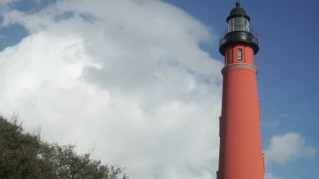 Ponce de Leon Lighthouse located on the Central Florida East Coast north of Dayton Beach Florida