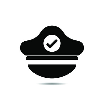 recommend clip art: Police hat icon vector. Eps10 vector illustration.