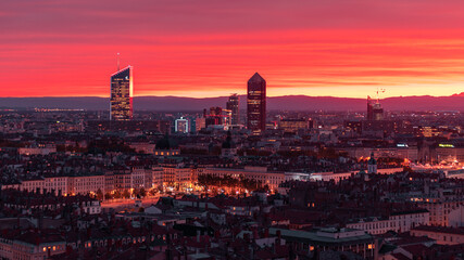 Levé de soleil a Lyon