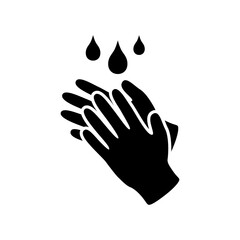 Hand wash icon, sign, symbol. Vector illustration