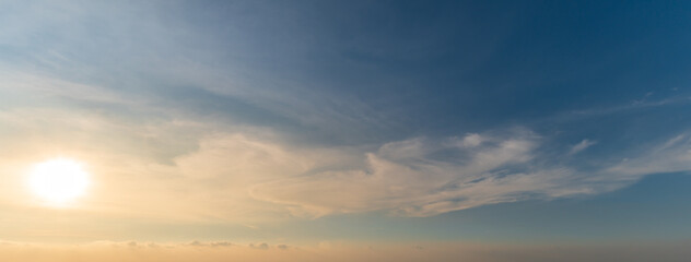 Fototapeta na wymiar sky and clouds,Sunset sky background
