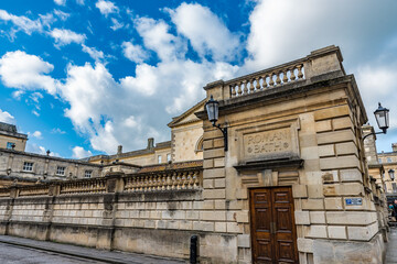 Obraz premium The Roman Baths, a well-preserved thermae in the city of Bath, Somerset, England.
