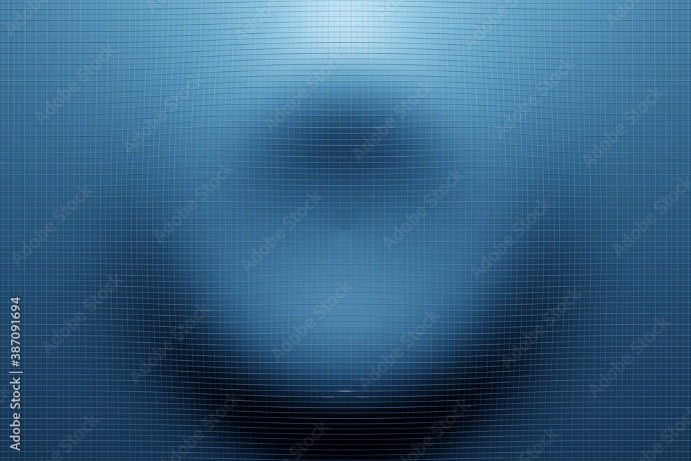 Poster abstract sci-fi hologram blue waves particles background 3d rendering