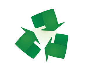 Green recycle sign. vector illustration