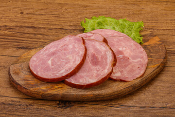 Slices of pork meat ham
