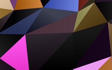 Fototapeta premium Light Multicolor, Rainbow vector triangle mosaic texture.