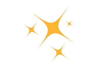 Sparkles Stars icon isolated on white background. Vector illustration.