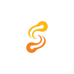 Fototapeta premium S technology Logo