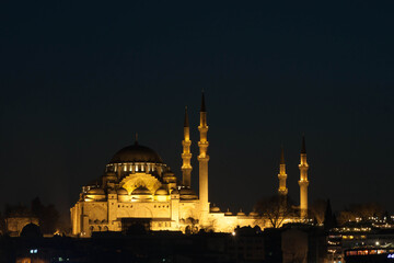 mosque, istanbul, turkey, sunset, silhouette, architecture, minaret, religion, sky, dome, dusk, blue, sunrise, night, travel, building, tower, asia, church, sun, evening, city, tourism, taj, religious