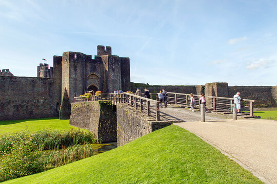 Caerphilly Castle  is a medieval fortification in Caerphilly in South Wales. The castle was constructed by Gilbert de Clare in the 13th century as part of his campaign to maintain control of Glamorgan