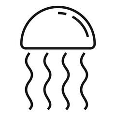 Beach jellyfish icon, outline style
