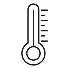 High summer temperature icon, outline style