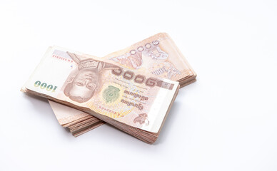 Thai money isolated on white